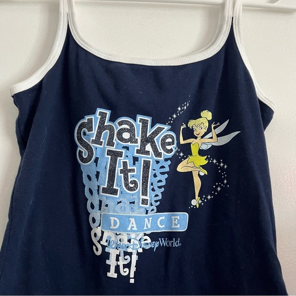 Disney • Tinker Bell Kids Tank Top - Navy White Shake It Dance - Picture 3 of 6